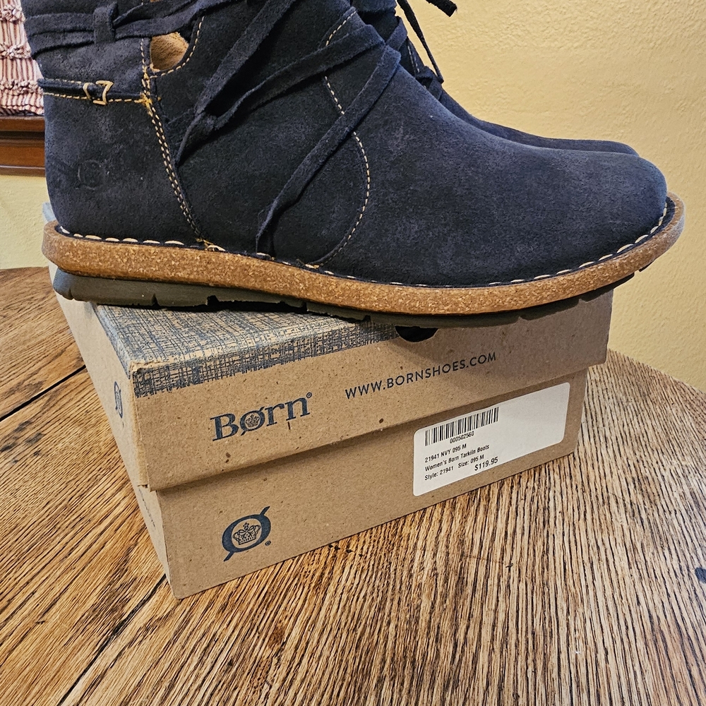 Born Navy Ankle Boots
